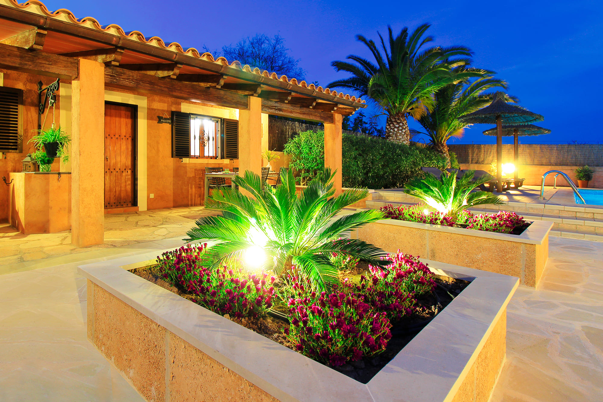 Evening ambience on the terrace