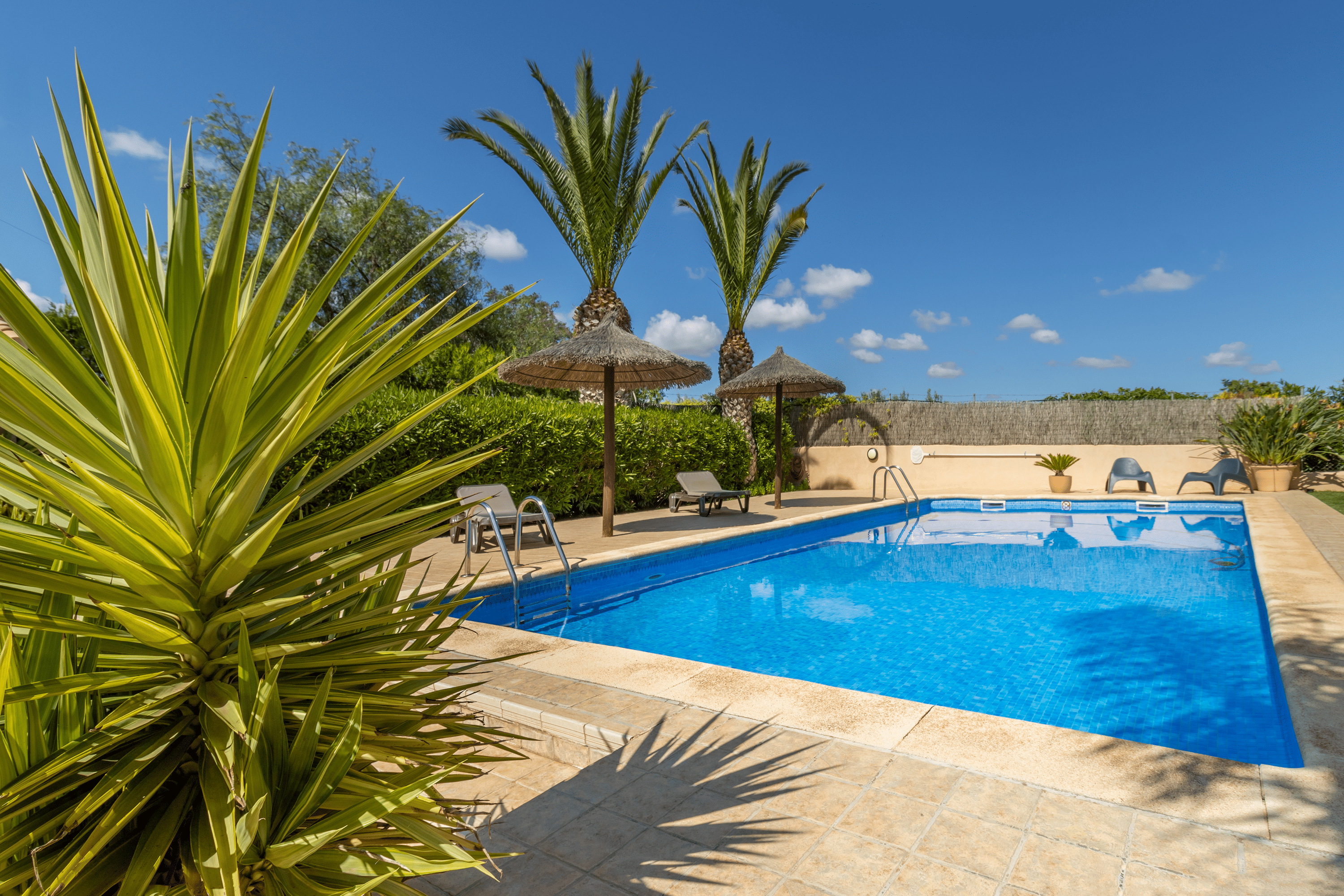 Private pool and garden at Son Llaneras Villa